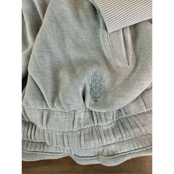 FREE PEOPLE Trekking Out Movement Light Blue Green Zip Hoodie Sweatshirt Size Me - Picture 11 of 15